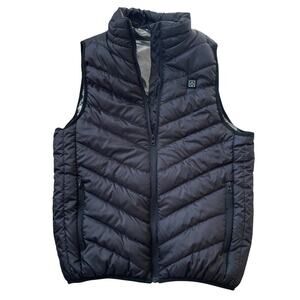 Unisex Heated Vest | USB Battery-Powered, Lightweight, Black, M (No Battery)